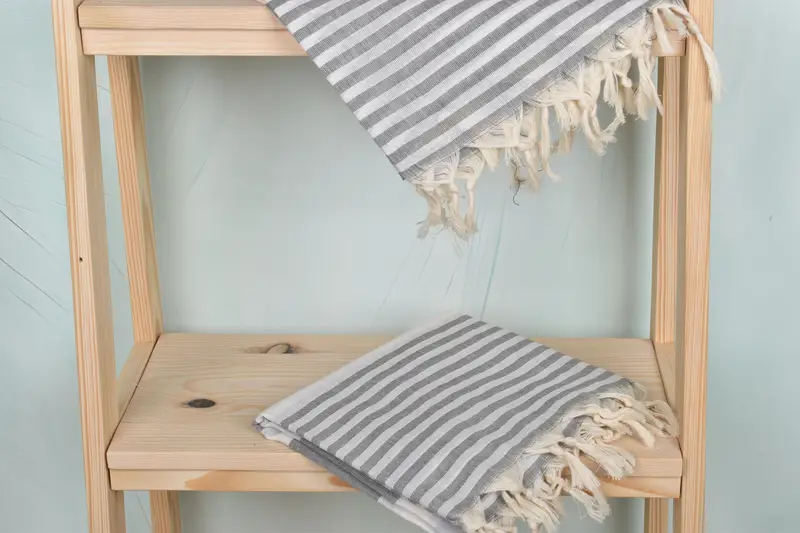 Handmade Gift, Quick-dry towel, 70x40 Cotton Striped Towel, Personalized Beach Towel, Fringed Turkish towel for poolside, Monogrammed Beach Towel - 5