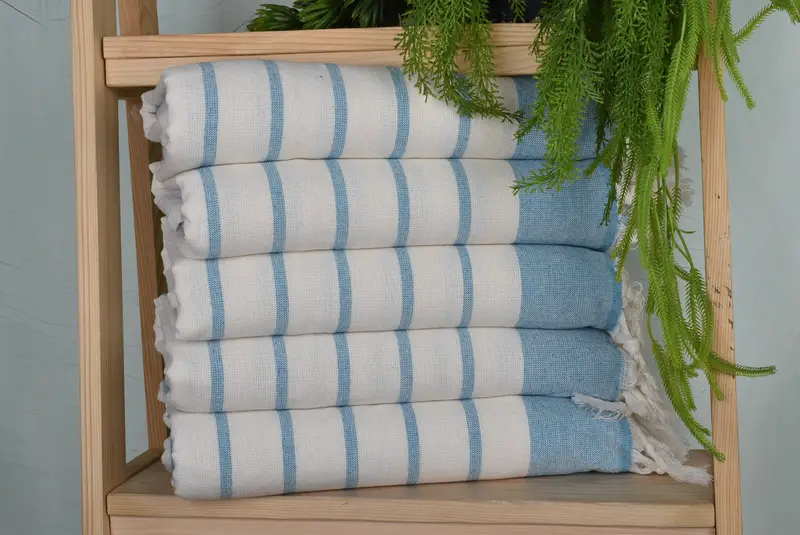 Customized Turkish Towel, Personalized Gifts, Gift Towel, Summer Towel, Monogram Hand Towel, Monogram Kitchen Towel, 36x18 Cotton Striped Towel - 1