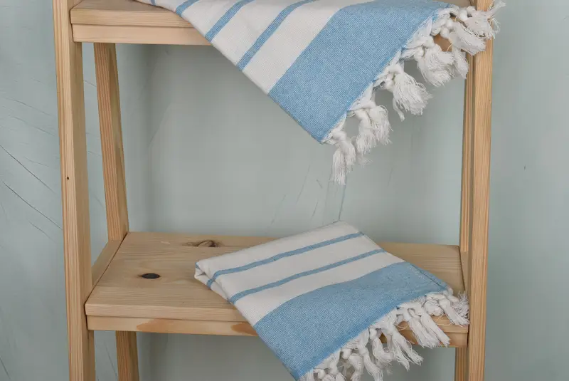Customized Turkish Towel, Personalized Gifts, Gift Towel, Summer Towel, Monogram Hand Towel, Monogram Kitchen Towel, 36x18 Cotton Striped Towel - 5