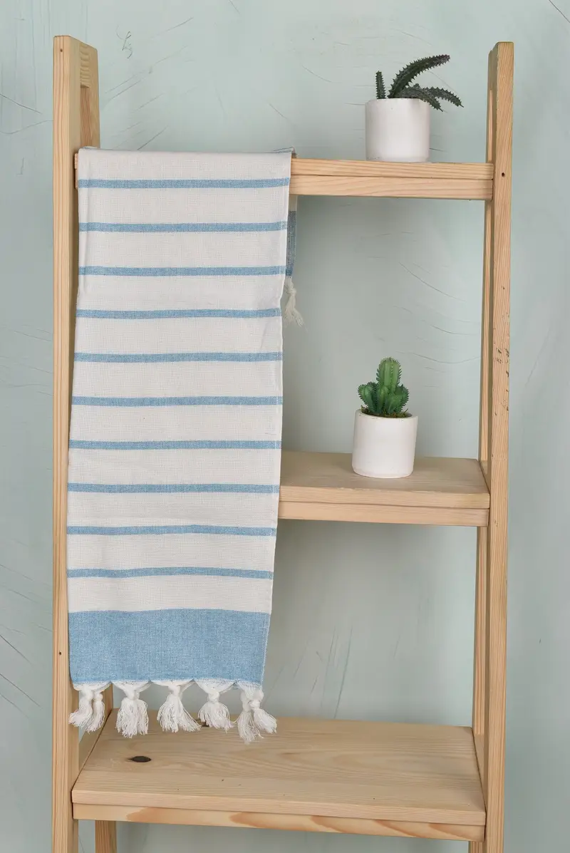 Customized Turkish Towel, Personalized Gifts, Gift Towel, Summer Towel, Monogram Hand Towel, Monogram Kitchen Towel, 36x18 Cotton Striped Towel - 8