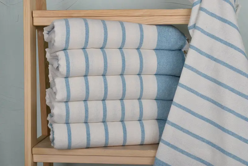 Customized Turkish Towel, Personalized Gifts, Gift Towel, Summer Towel, Monogram Hand Towel, Monogram Kitchen Towel, 36x18 Cotton Striped Towel - 2