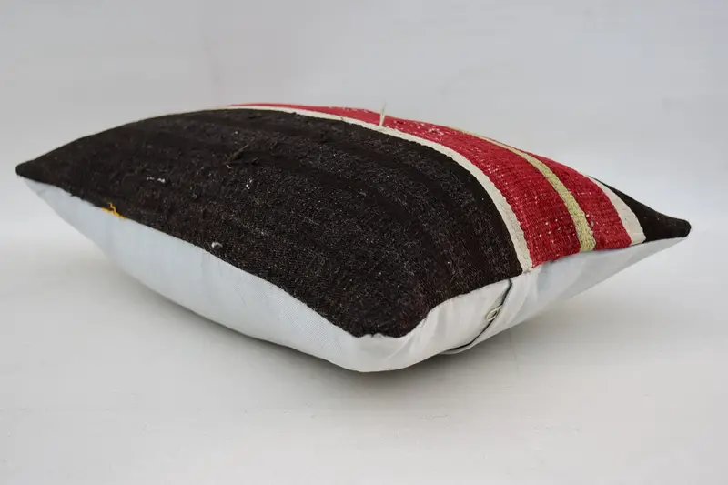 Pillow, Floor Cushion, Pillow for Couch, Boho Pillow, Rustic Cushion Case, Art Deco Pillow, Pillow for Sofa, 12x20 Black Pillow Sham - 6