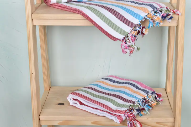 Organic cotton peshtemal for spa and beach, Best Beach Towel, 70x40 Cotton Striped Towel, Turkish bath towel, Grandma Gift, Custom Wedding Gifts - 5