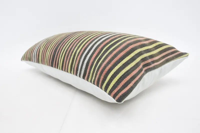 Kilim Cushion Sham, Nomadic Cushion Case, Throw Kilim Pillow, Aztec Cushion, Indoor Cushion Cover, Cushion, Kilim Pillow, 12x24 Green Cushion - 6