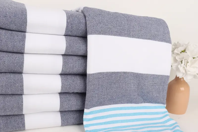 Home Decor Gifts, 68x36 Cotton Striped Terry Towel, Personalized Beach Towel, Bridal Shower Favor, Bridesmaid Gift, Turkish bath towel for spa - 2