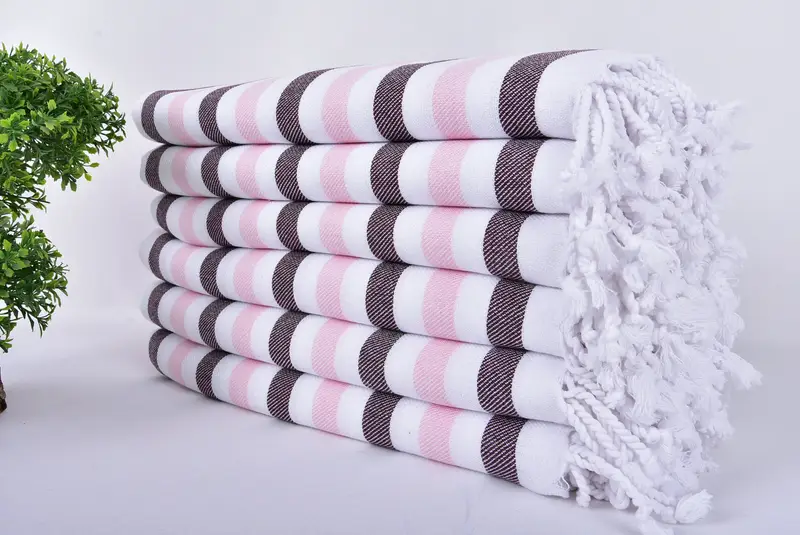 70x40 Cotton Striped Towel, Housewarming Gift, Spa Towel, Monogram Beach Towel, Wedding Gift For Bride, Soft towel, Quick-Dry Beach Towel - 3