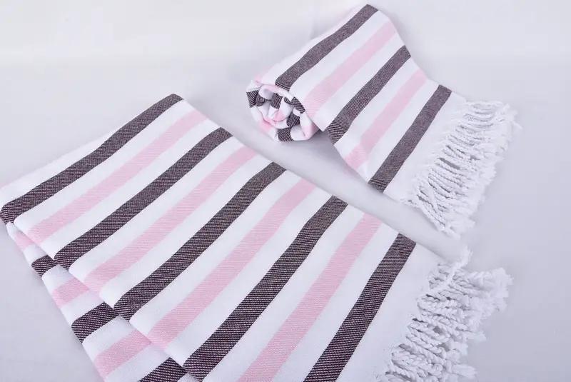 70x40 Cotton Striped Towel, Housewarming Gift, Spa Towel, Monogram Beach Towel, Wedding Gift For Bride, Soft towel, Quick-Dry Beach Towel - 7