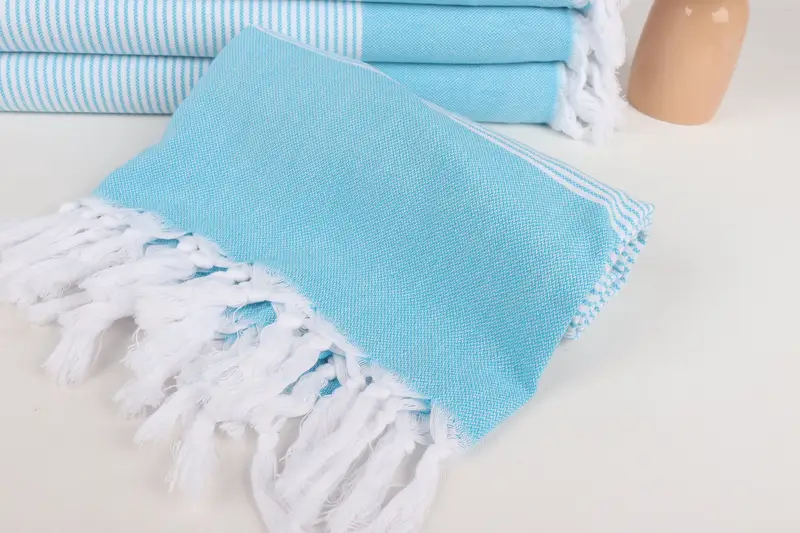 Wedding Towel, Summer Towel, 70x40 Cotton Striped Towel, Organic towel, Embroidered Towel, Luxury towel, Personalized Wedding Gift For Couple - 4
