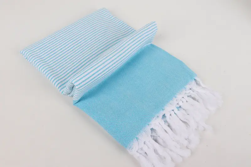 Wedding Towel, Summer Towel, 70x40 Cotton Striped Towel, Organic towel, Embroidered Towel, Luxury towel, Personalized Wedding Gift For Couple - 6