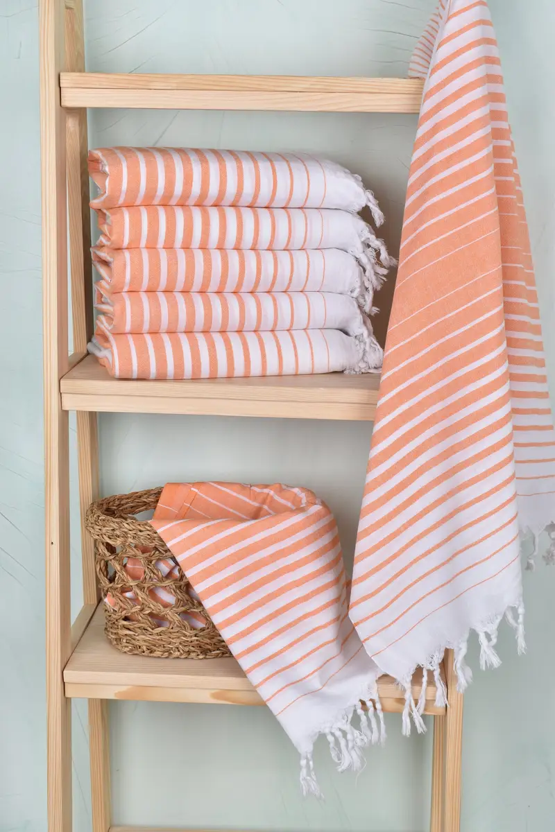 Custom Wedding Gift, Bachelorette Towel, Bridal Shower Favors, Custom Beach Towel, Luxury Turkish Bath Towel, 68x36 Cotton Striped Towel, Home Gift - 3