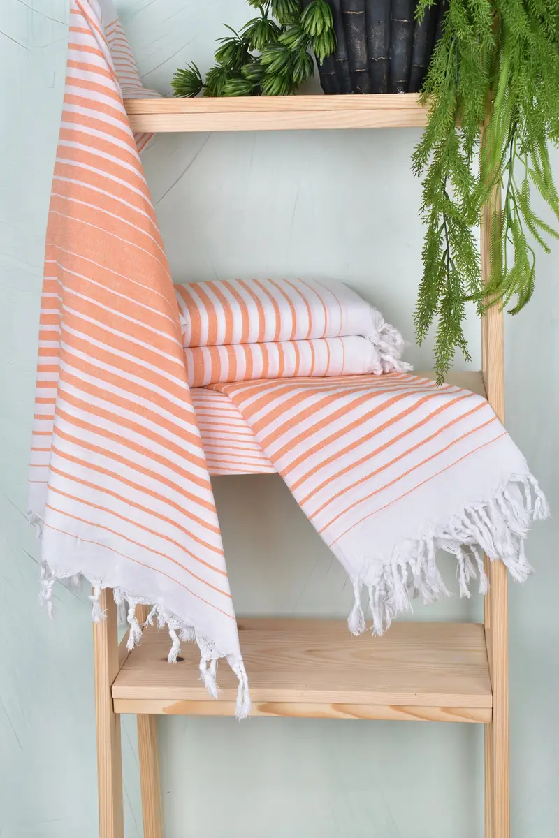 Custom Wedding Gift, Bachelorette Towel, Bridal Shower Favors, Custom Beach Towel, Luxury Turkish Bath Towel, 68x36 Cotton Striped Towel, Home Gift - 6