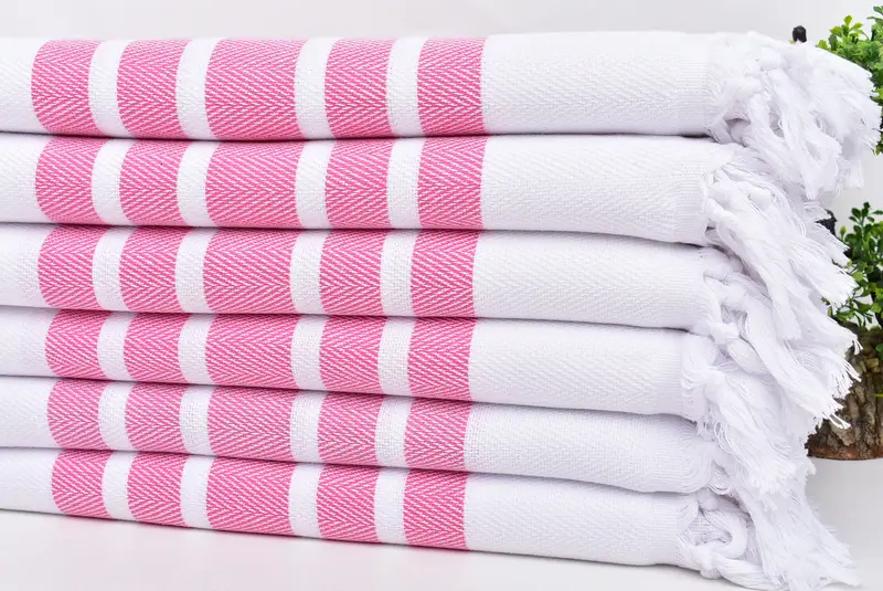 Wedding Shower Gift, Turkish Towel Set, Yoga Towel, Custom Beach Towel, Bachelorette Party Gift, 70x40 Cotton Herringbone Towel, Soft towel - 3