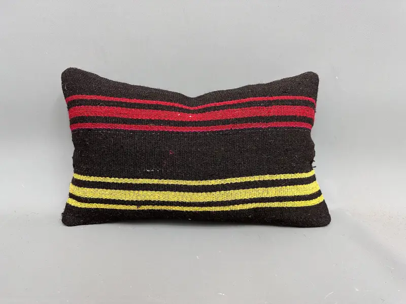 Boho Pillow Sham Cover, 12x20 Red Cushion Cover, Boho Pillow, Outdoor Bolster Pillow, Kilim Pillow, Car Pillow Cover, Pillow Case - 4