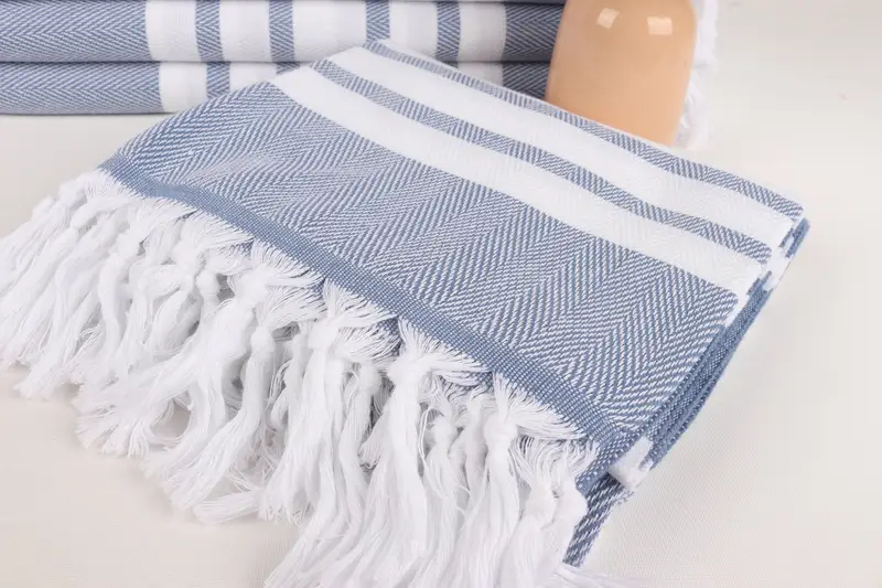Spa Towel, Quick-Dry Beach Towel, Engagement Gift, Bachelorette Towel, 68x36 Cotton Chevron Towel, Organic towel, Thin towel, Oversized Beach Towel - 5