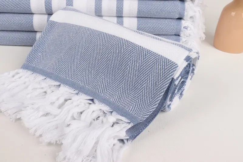 Spa Towel, Quick-Dry Beach Towel, Engagement Gift, Bachelorette Towel, 68x36 Cotton Chevron Towel, Organic towel, Thin towel, Oversized Beach Towel - 4