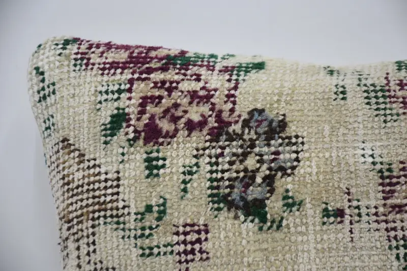 Home Decor Pillow, 12x24 Beige Pillow, Bed Pillow Sham, Living Room Throw Cushion, Vintage Kilim Pillow, Cushion, Turkish Pillow, Ethnic Pillow Case - 2