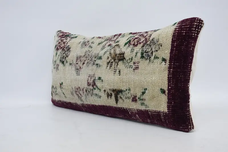 Home Decor Pillow, 12x24 Beige Pillow, Bed Pillow Sham, Living Room Throw Cushion, Vintage Kilim Pillow, Cushion, Turkish Pillow, Ethnic Pillow Case - 4