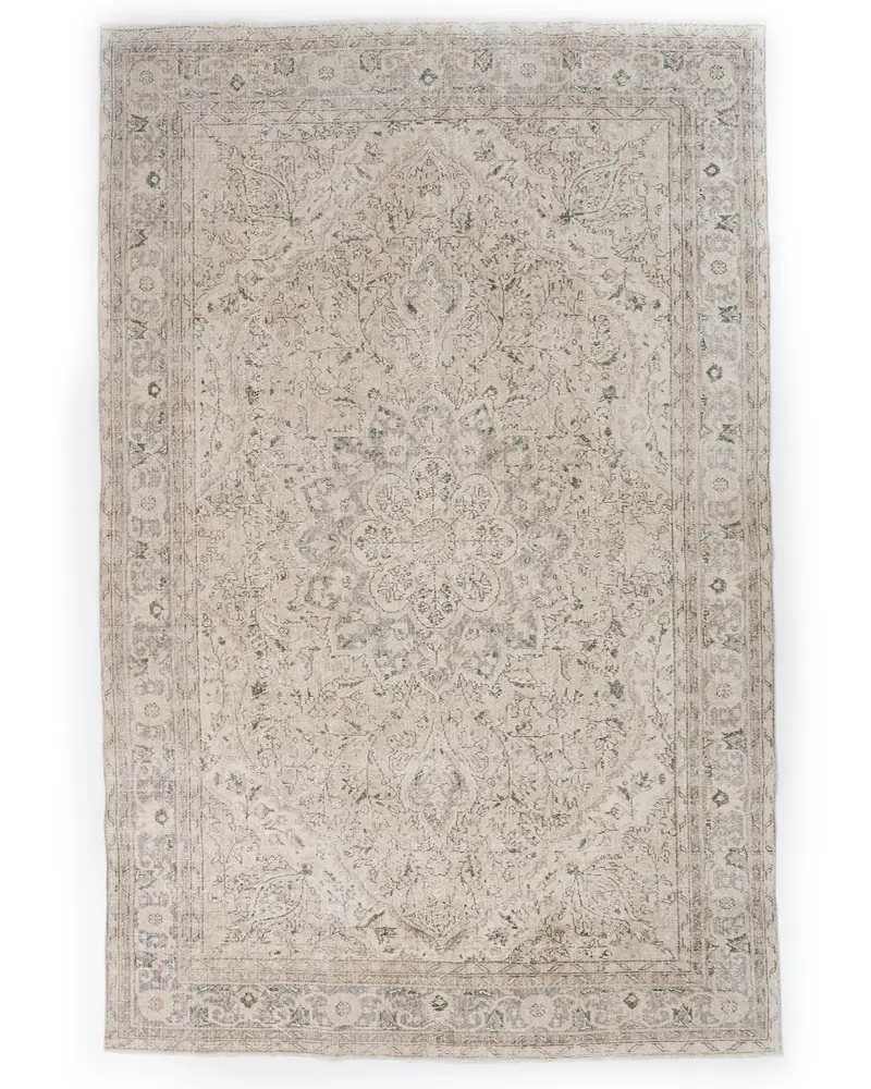 Zarif Bej Halı, 6,8x10,4 ft Sağlam Konfor