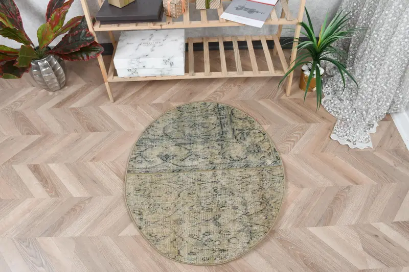 Alfombra de cuadros verdes de 2,5x3 pies, elegante y duradera