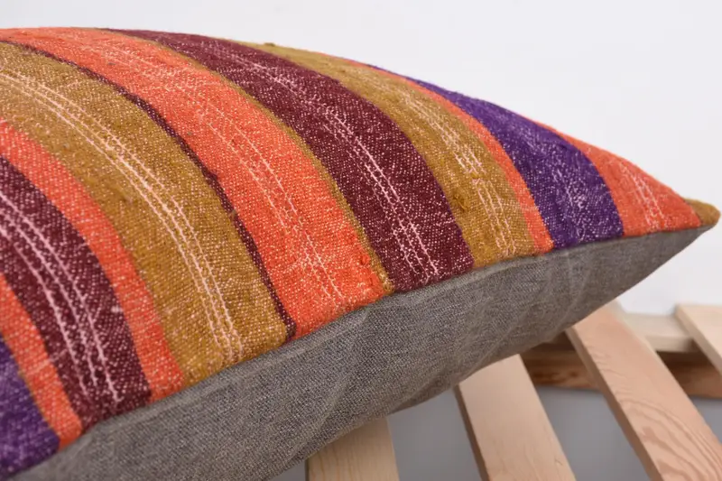 Almohada Boho, almohada turca, caja de almohada de naranja de 16x24, almohada para sofá, cubierta de cojín, caja de almohada de silla de oficina, caja de cojín de patrón de ganchillo - 7