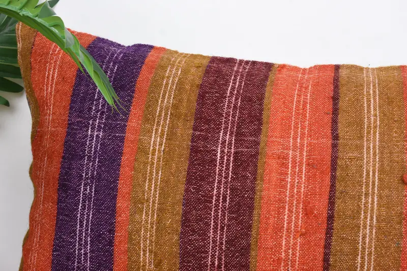 Almohada Boho, almohada turca, caja de almohada de naranja de 16x24, almohada para sofá, cubierta de cojín, caja de almohada de silla de oficina, caja de cojín de patrón de ganchillo - 2