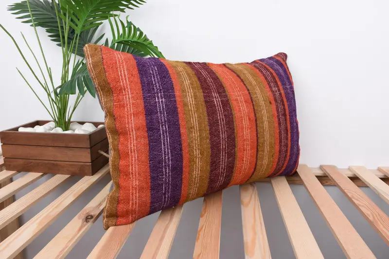 Almohada Boho, almohada turca, caja de almohada de naranja de 16x24, almohada para sofá, cubierta de cojín, caja de almohada de silla de oficina, caja de cojín de patrón de ganchillo - 4