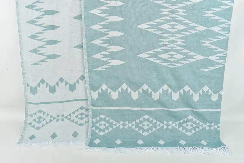 70x60 Cotton Geometric Towel, Boho Throw Blankets, Turkish Bedspread, Personalized Wedding Gift For Couple, Bedspread, Organic Throw, Tablecloth - 1