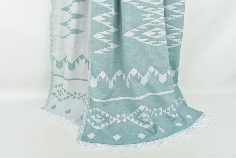 70x60 Cotton Geometric Towel, Boho Throw Blankets, Turkish Bedspread, Personalized Wedding Gift For Couple, Bedspread, Organic Throw, Tablecloth - 8