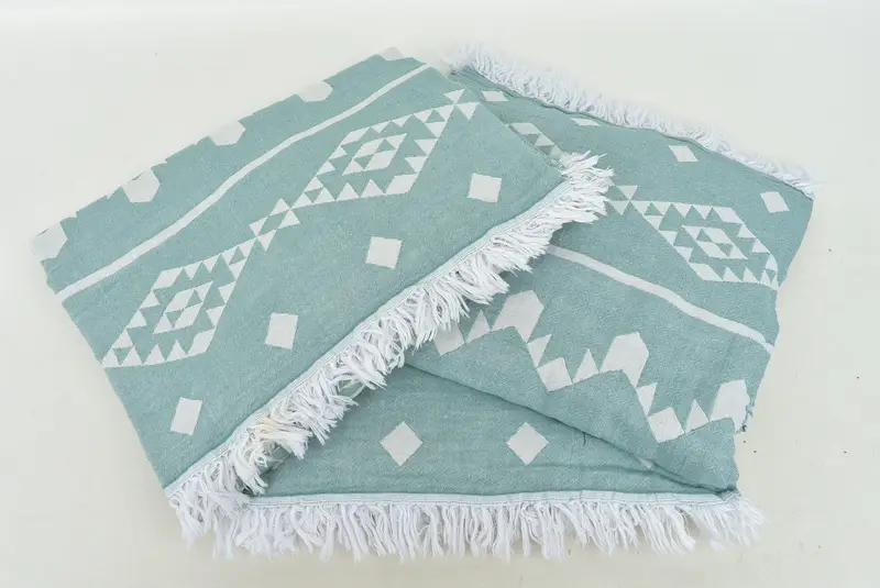 70x60 Cotton Geometric Towel, Boho Throw Blankets, Turkish Bedspread, Personalized Wedding Gift For Couple, Bedspread, Organic Throw, Tablecloth - 7