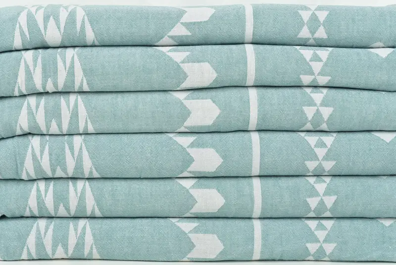 70x60 Cotton Geometric Towel, Boho Throw Blankets, Turkish Bedspread, Personalized Wedding Gift For Couple, Bedspread, Organic Throw, Tablecloth - 3