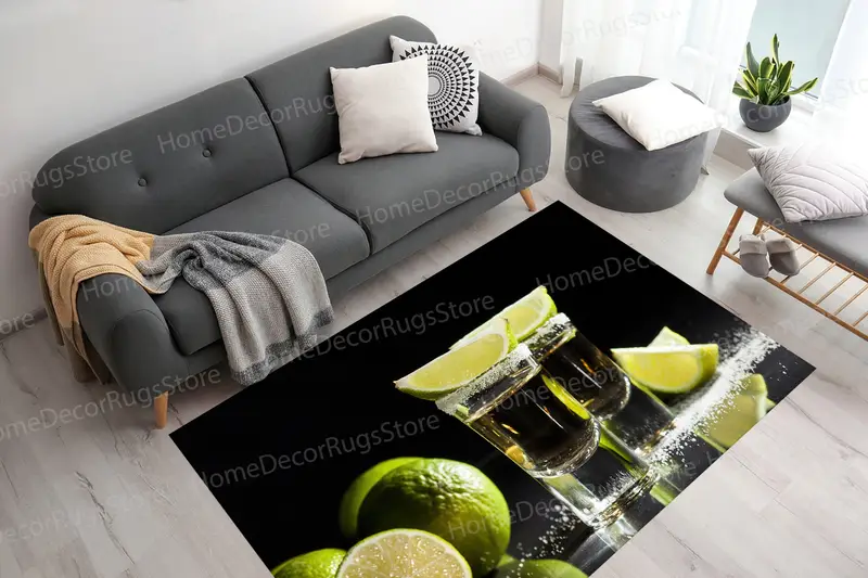 Bedruckter Teppich „Lemonade Bliss“: Lebhaftes Dekor für Küche und Bar