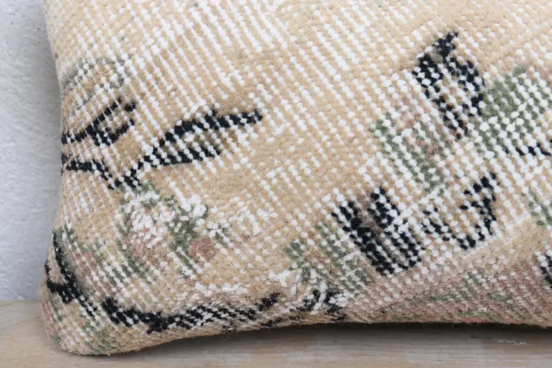Kilim Cushion Sham, Retro Throw Pillow Cover, Bright Cushion, 8x16 Beige Cushion Cover, Pillow for Sofa, Pillow Sham, Vintage Pillow - 3