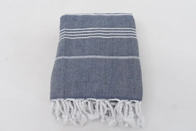 96x80 Cotton Striped Towel, Bedspread, Gift For Boyfriend, Beach Bachelorette Party Decorations, Custom Wedding Gifts, Woven Throw Blanket - 4