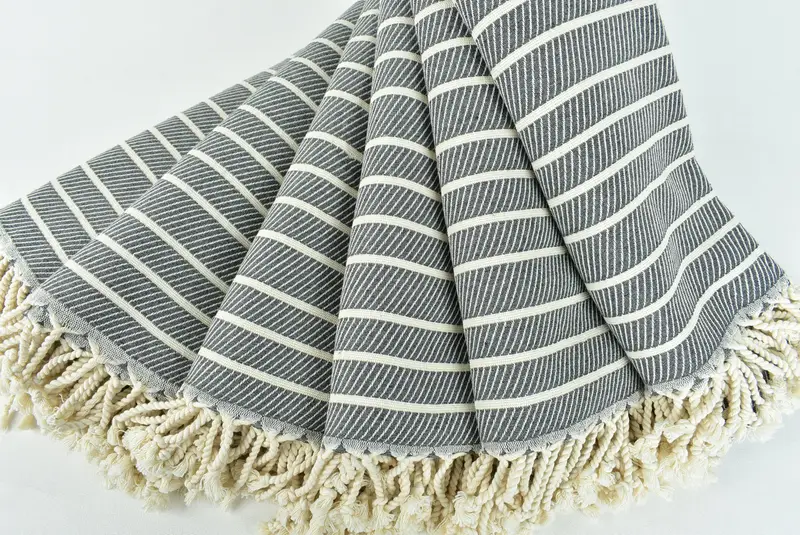 Monogram Turkish Towel, Bachelor Gifts, Gift For Coworker, Girls Weekend Getaways Gifts, 70x40 Bamboo Herringbone Towel, Absorbent Turkish towel - 4