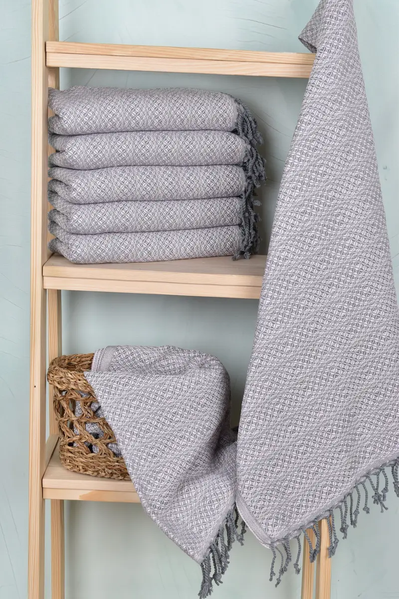 Thin towel, Bachelorette Gifts, Personalized Wedding Gift, Engagement Gift, Organic cotton Turkish peshtemal towel, 70x40 Cotton Geometric Towel - 3