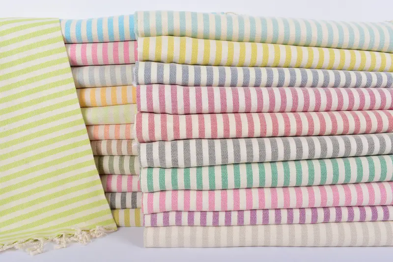 Turkish Tea Towel, Monogrammed Turkish Towel, Personalized Hand Towel, Bridesmaid Towel, 40x24 Cotton Striped Towel, Bride Gift, Custom Hand Towel - 2