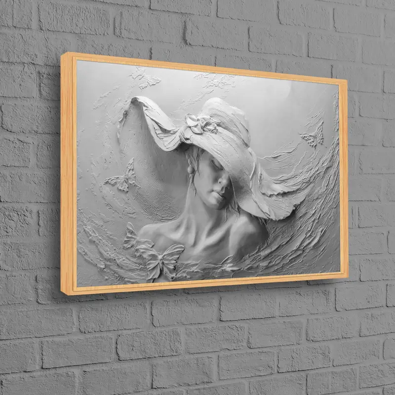 Mujer abstracta estereoscópica 3D de moda Lienzo