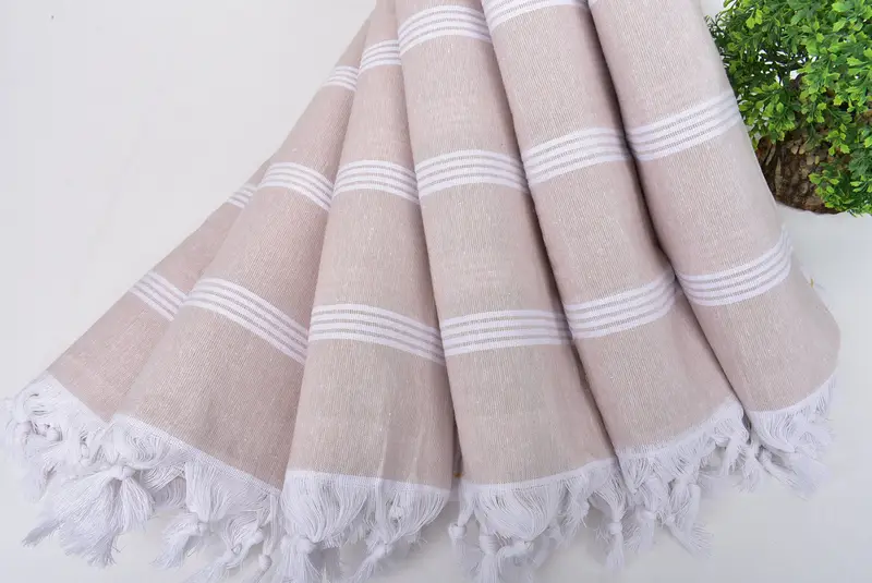 Peshtemal, Kids Beach Towel, Wedding Gift, Valentines Day Gift For Her, 70x30 Cotton Striped Towel, Lightweight towel, Lightweight Turkish towel - 4