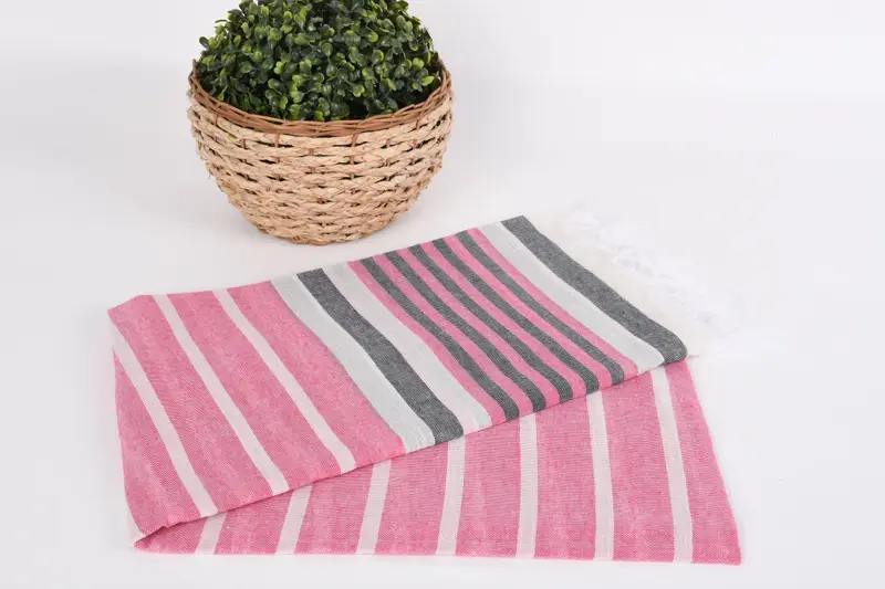 Holiday Towel, Gift For Him, 68x40 Cotton Striped Towel, Bridal Shower Gifts, Quick-dry towel, Monogram Beach Towel, Wedding Anniversary Gift - 4
