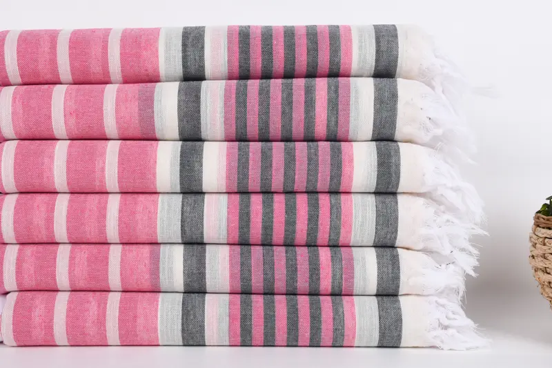 Holiday Towel, Gift For Him, 68x40 Cotton Striped Towel, Bridal Shower Gifts, Quick-dry towel, Monogram Beach Towel, Wedding Anniversary Gift - 2