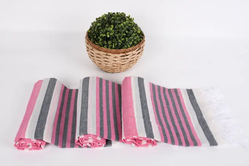 Holiday Towel, Gift For Him, 68x40 Cotton Striped Towel, Bridal Shower Gifts, Quick-dry towel, Monogram Beach Towel, Wedding Anniversary Gift - 8