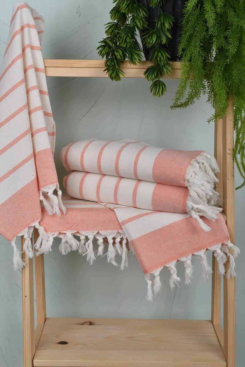 Bathroom Towels, Monogram Kitchen Towel, Turkish Tea Towel, Gift For Mom, Custom Turkish Towel, 36x18 Cotton Striped Towel, Housewarming Gift - 6