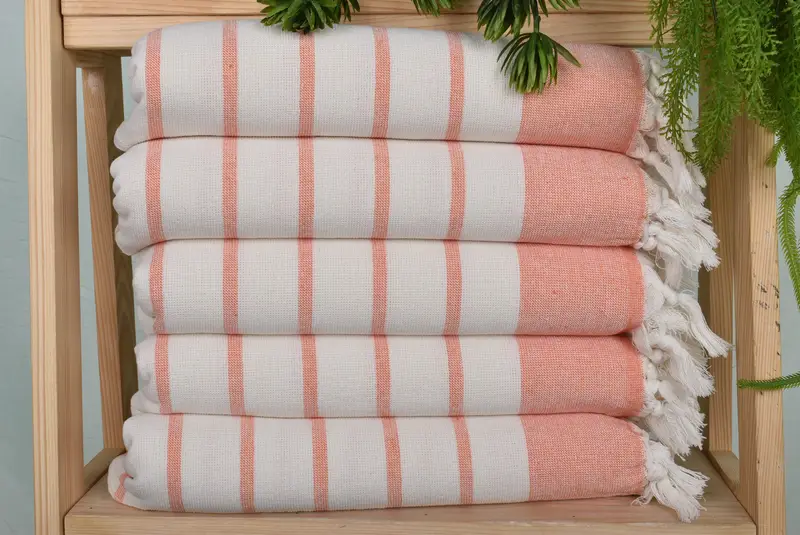 Bathroom Towels, Monogram Kitchen Towel, Turkish Tea Towel, Gift For Mom, Custom Turkish Towel, 36x18 Cotton Striped Towel, Housewarming Gift - 1
