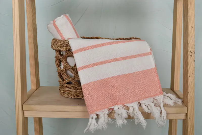 Bathroom Towels, Monogram Kitchen Towel, Turkish Tea Towel, Gift For Mom, Custom Turkish Towel, 36x18 Cotton Striped Towel, Housewarming Gift - 4