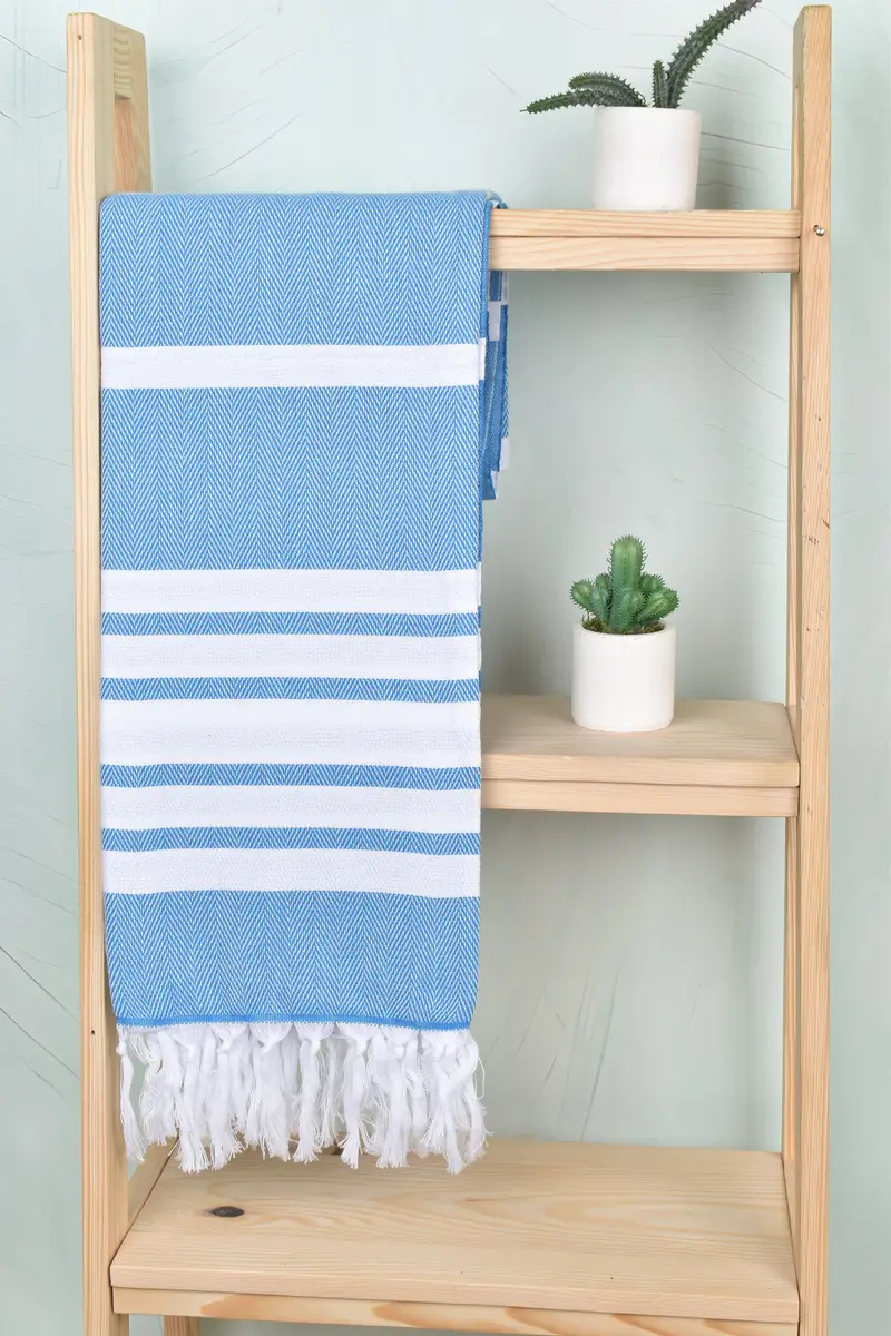 Bachelorette Party Decorations, 68x36 Cotton Chevron Towel, Gifts For Him, First Wedding Anniversary Gift, Personalize Gift, Fouta towel - 8