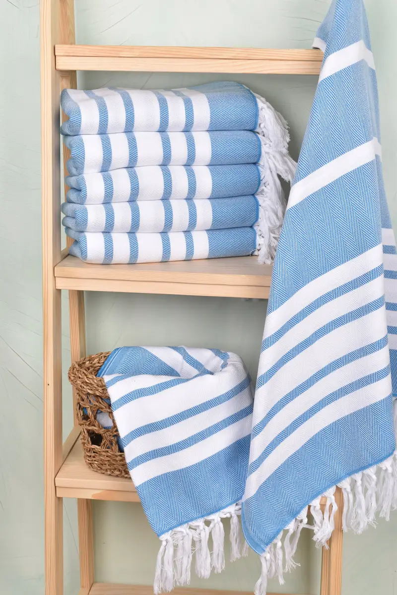 Bachelorette Party Decorations, 68x36 Cotton Chevron Towel, Gifts For Him, First Wedding Anniversary Gift, Personalize Gift, Fouta towel - 3