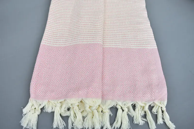 Large Turkish Towel, Peshtemal beach towel with unique design, Personalized Towel, 70x36 Cotton Diamond Towel, Travel towel, Engagement Gift - 6
