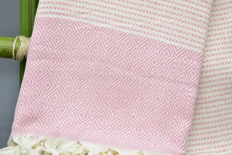 Large Turkish Towel, Peshtemal beach towel with unique design, Personalized Towel, 70x36 Cotton Diamond Towel, Travel towel, Engagement Gift - 3