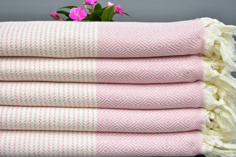 Large Turkish Towel, Peshtemal beach towel with unique design, Personalized Towel, 70x36 Cotton Diamond Towel, Travel towel, Engagement Gift - 1