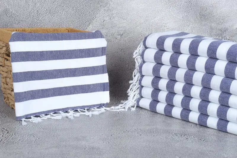 Summer Towel, 44x20 Cotton Striped Towel, Grandma Gift, Guest Towel, Personalized Dish Towel, Personalized Kitchen Towel, Monogram Kitchen Towel - 3